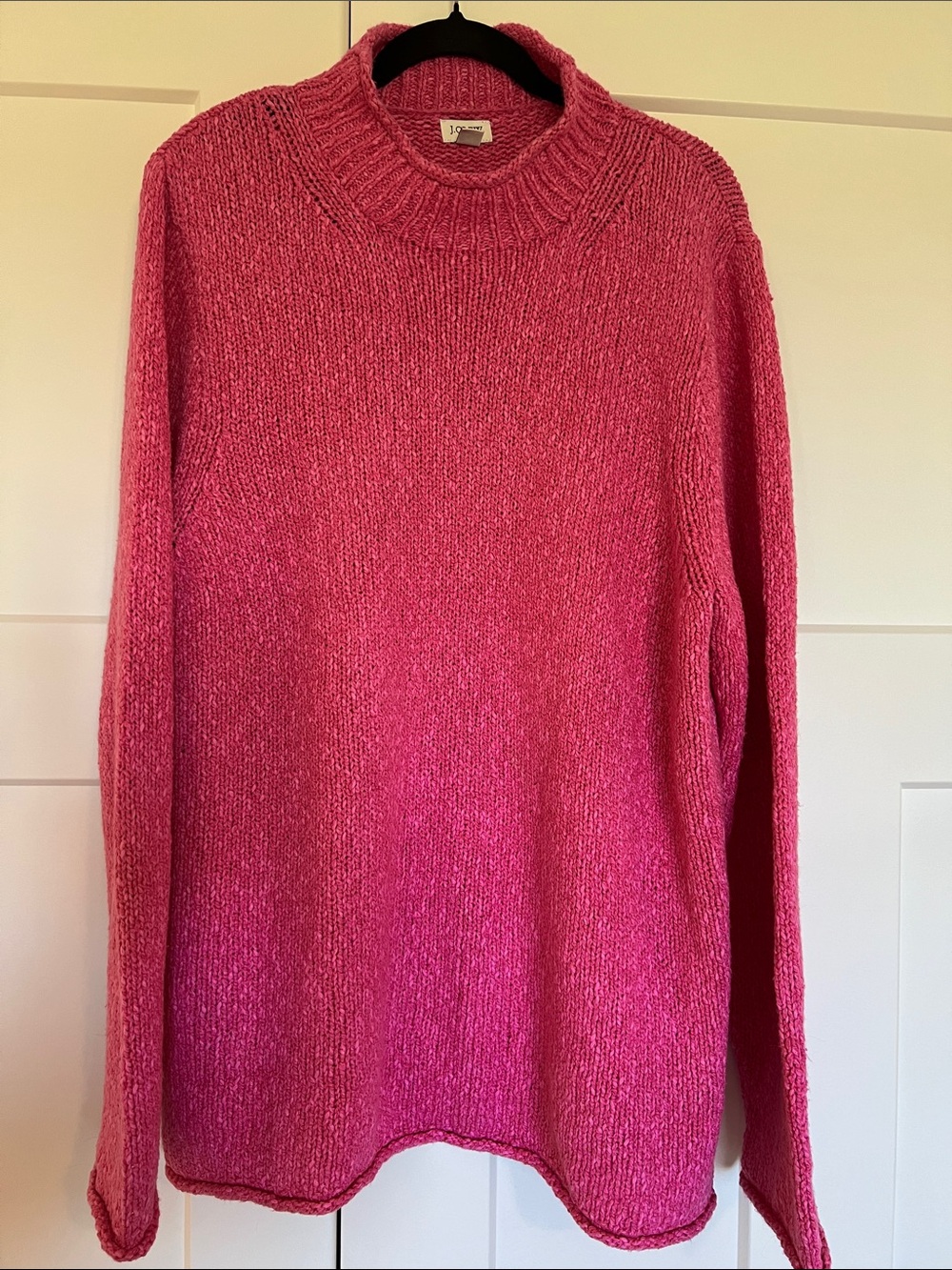 J. Crew Pink Cowlneck Sweater